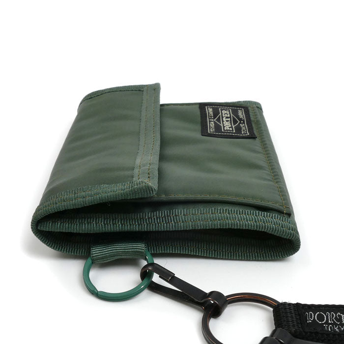 PORTER ポーター カプセルウォレット 三つ折り財布 カーキ 555-06440 メンズ【中古】【美品】