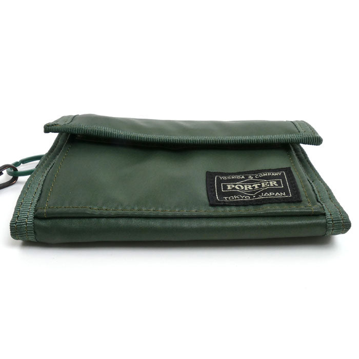 PORTER ポーター カプセルウォレット 三つ折り財布 カーキ 555-06440 メンズ【中古】【美品】