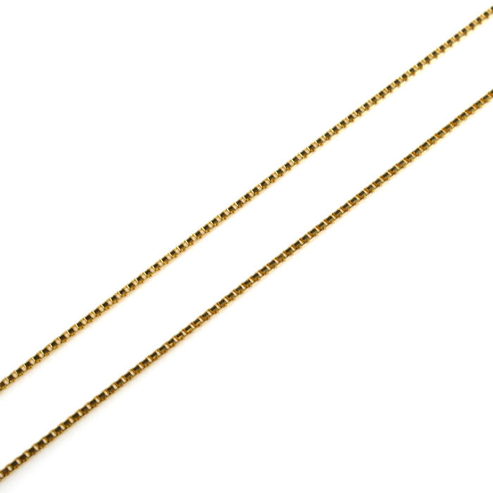 MEGURU K18YG イエローゴールド ネックレス ダイヤモンド0.10ct ダイヤモンド0.05ct 2.4g ～45cm フリーチェーン レディース【中古】【美品】