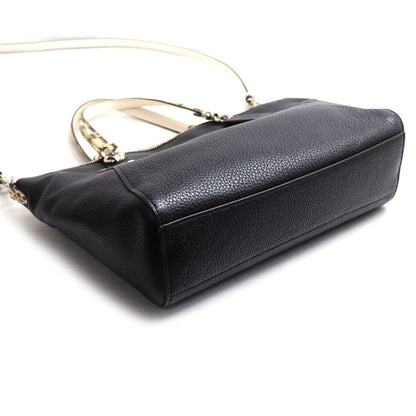 COACH コーチ プレーリー サッチェル スネーク トリム 2Wayショルダーバッグ ブラック F88561 レディース【中古】