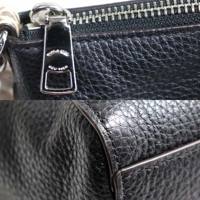 COACH コーチ プレーリー サッチェル スネーク トリム 2Wayショルダーバッグ ブラック F88561 レディース【中古】