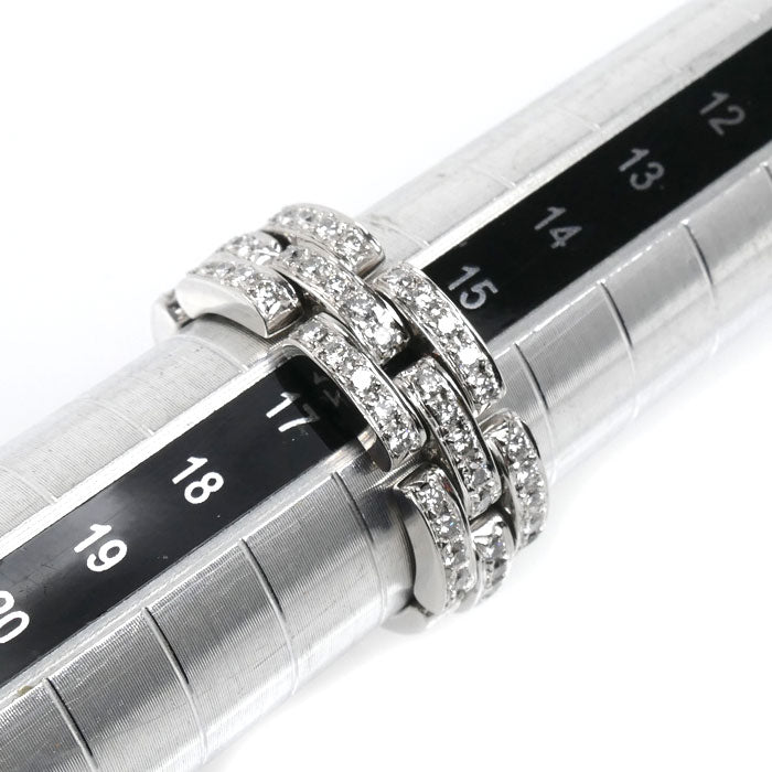 K18WG ホワイトゴールド リング・指輪 ダイヤモンド0.76ct 16号 9.1g ユニセックス【中古】【美品】
