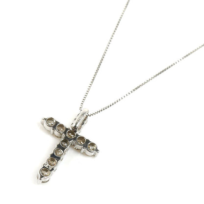 クロス Pt900プラチナ Pt850プラチナ ネックレス ダイヤモンド0.5ct 2.4g レディース【中古】