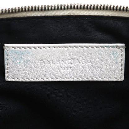 BALENCIAGA バレンシアガ ショッピング クリップM クラッチバッグ ホワイト 485110 メンズ【中古】