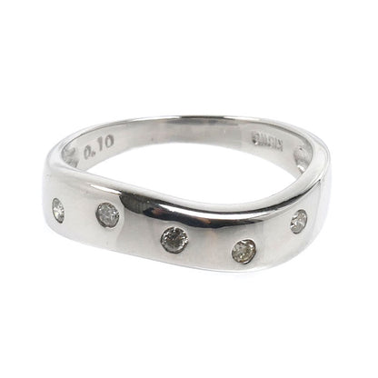 K18WG ホワイトゴールド リング・指輪 ダイヤモンド0.10ct 10号 2.3g レディース【中古】【美品】