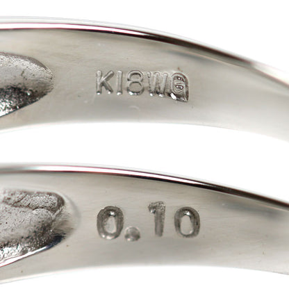 K18WG ホワイトゴールド リング・指輪 ダイヤモンド0.10ct 10号 2.3g レディース【中古】【美品】