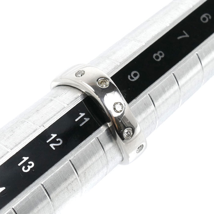 K18WG ホワイトゴールド リング・指輪 ダイヤモンド0.10ct 10号 2.3g レディース【中古】【美品】