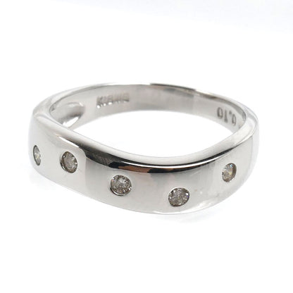K18WG ホワイトゴールド リング・指輪 ダイヤモンド0.10ct 8号 2.3g レディース【中古】【美品】