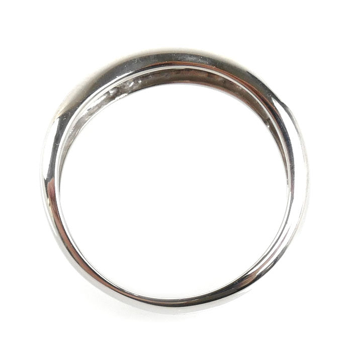 K18WG ホワイトゴールド リング・指輪 ダイヤモンド0.10ct 8号 2.3g レディース【中古】【美品】