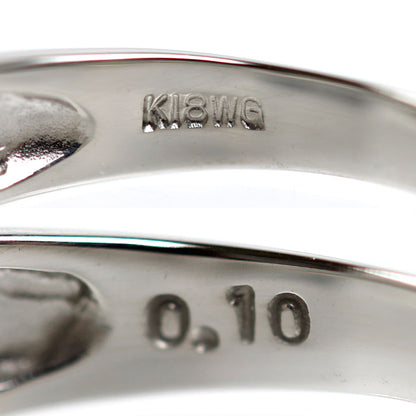 K18WG ホワイトゴールド リング・指輪 ダイヤモンド0.10ct 8号 2.3g レディース【中古】【美品】