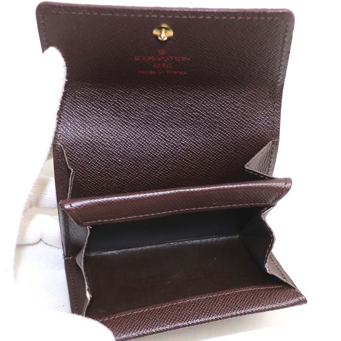 LOUIS VUITTON ルイ・ヴィトン ポルトモネ プラ コインケース ダミエ ブラウン N61930 MI0091 ユニセックス【中古】