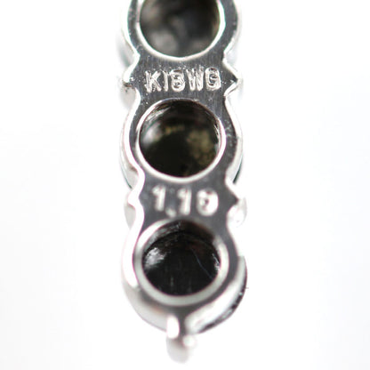 K18WG ホワイトゴールド クロス ペンダントトップ ブラックダイヤモンド1.10ct 1.5g レディース【中古】【美品】