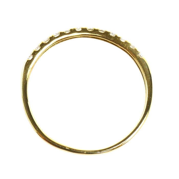K18YG イエローゴールド リング・指輪 ダイヤモンド0.15ct 11号 0.8g レディース【中古】