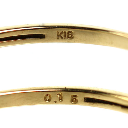 K18YG イエローゴールド リング・指輪 ダイヤモンド0.15ct 11号 0.8g レディース【中古】