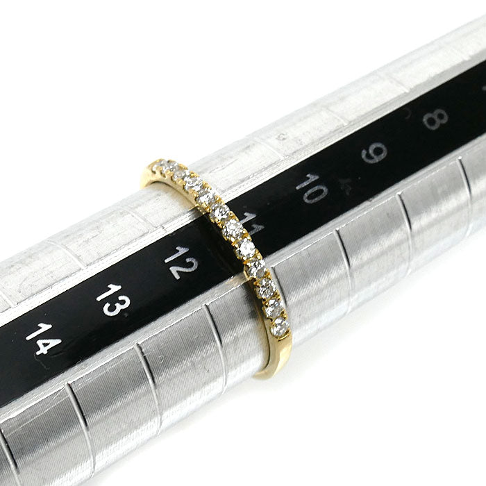 K18YG イエローゴールド リング・指輪 ダイヤモンド0.15ct 11号 0.8g レディース【中古】