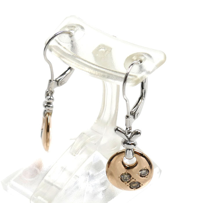 カシケイ K18PG ピンクゴールド K14WG ホワイトゴールド ピアス ダイヤモンド0.30ct 5.5g レディース【中古】【美品】