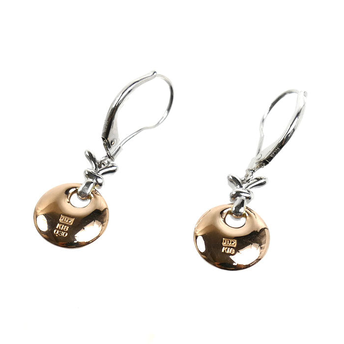 カシケイ K18PG ピンクゴールド K14WG ホワイトゴールド ピアス ダイヤモンド0.30ct 5.5g レディース【中古】【美品】