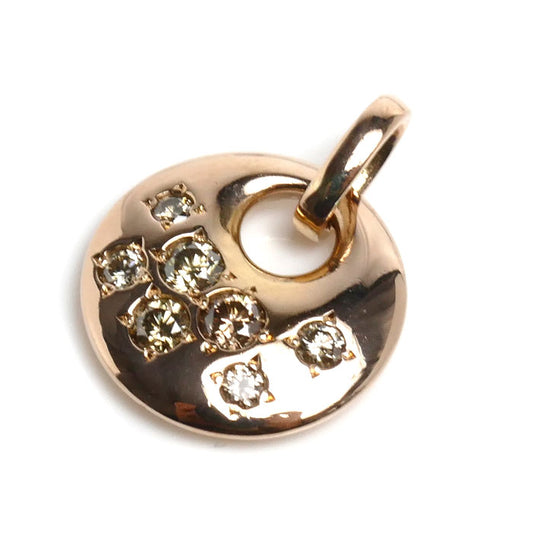 カシケイ K18PG ピンクゴールド メランジェ ペンダントトップ ダイヤモンド0.40ct 4.2g レディース【中古】