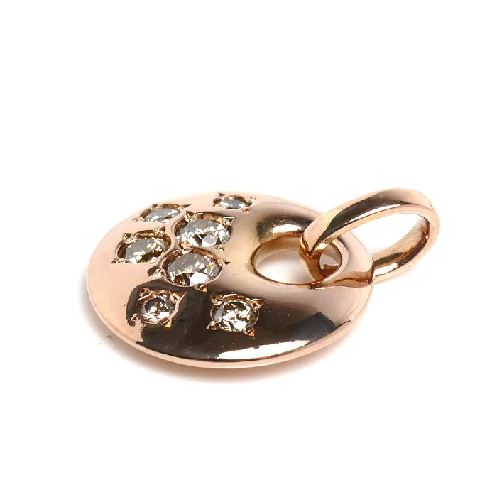 カシケイ K18PG ピンクゴールド メランジェ ペンダントトップ ダイヤモンド0.40ct 4.2g レディース【中古】