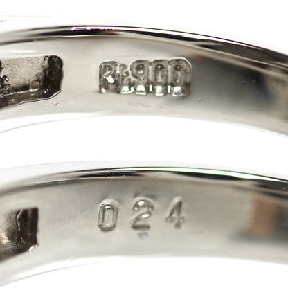 Pt900プラチナ リング・指輪 サンゴ約14mm ダイヤモンド0.24ct 12.5号 13.7g 血赤サンゴ レディース【中古】