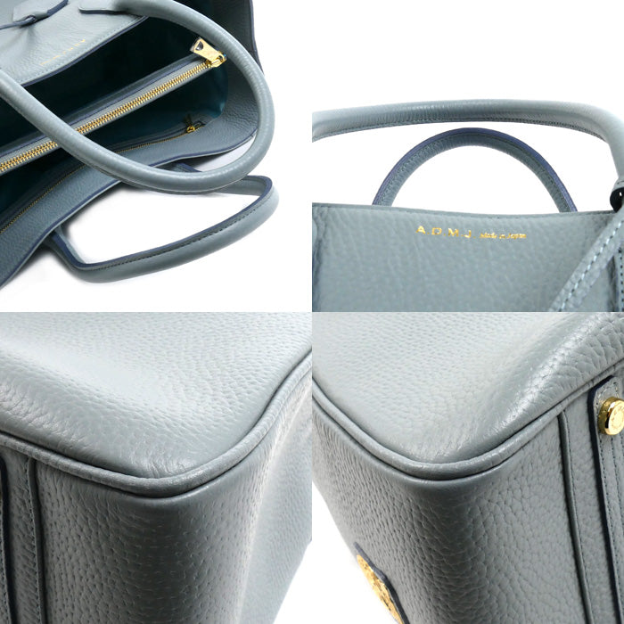 ADMJアクセソワ エーディーエムジェイ ベーシック トートバッグ ブルーグレー ACS01158【中古】【美品】