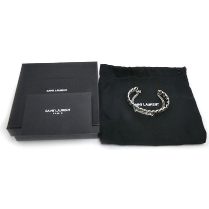 SAINT LAURENT サンローラン メタル ダブルカフ ブレスレット 24.6g ユニセックス【中古】