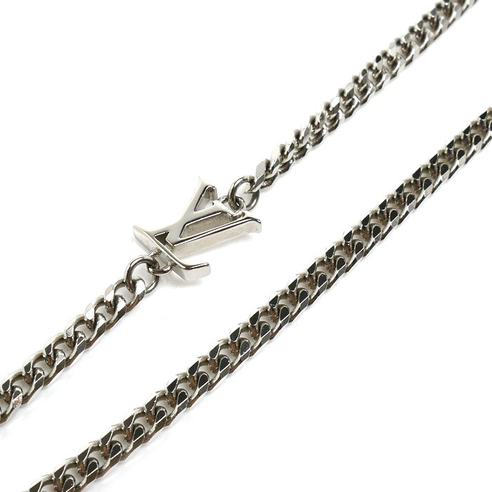 LOUIS VUITTON ルイ・ヴィトン メタル ペンダント･ダミエ ステープル ネックレス M02446 LE2245 45/50/55cm メンズ【中古】