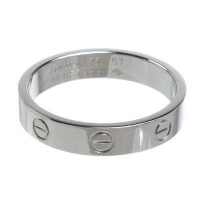 CARTIER カルティエ K18WG ホワイトゴールド ミニラブ リング・指輪 17号 57 4.9g レディース【中古】【美品】