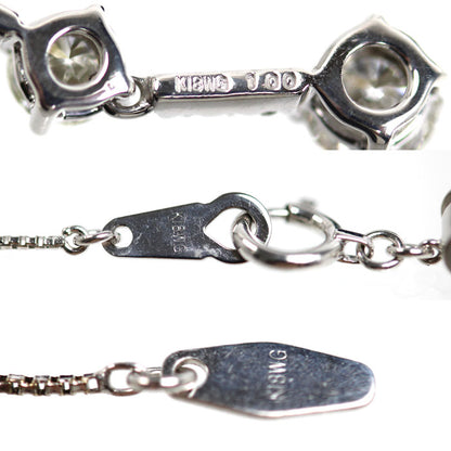 K18WG ホワイトゴールド ネックレス ダイヤモンド1.00ct 4.2g ～49cm フリーチェーン レディース【中古】