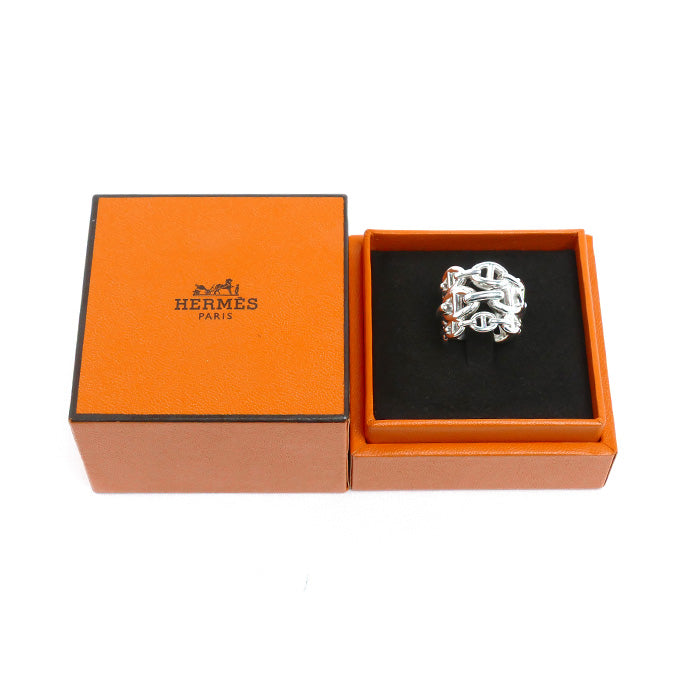 HERMES エルメス シルバー925 シェーヌダンクル アンシェネ GM リング・指輪 10号 50 12.8g レディース【中古】