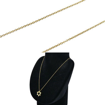 TIFFANY&Co. ティファニー K18YG イエローゴールド スター オブ ダビデ ネックレス 3.4g 40cm レディース【中古】
