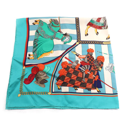 HERMES エルメス カレ90 CHOCS EN PLUMES スカーフ マルチカラー 羽飾りの激突 レディース【中古】