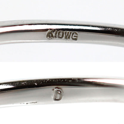 K10WG ホワイトゴールド オープンハート リング・指輪 ダイヤモンド 10号 0.8g【中古】