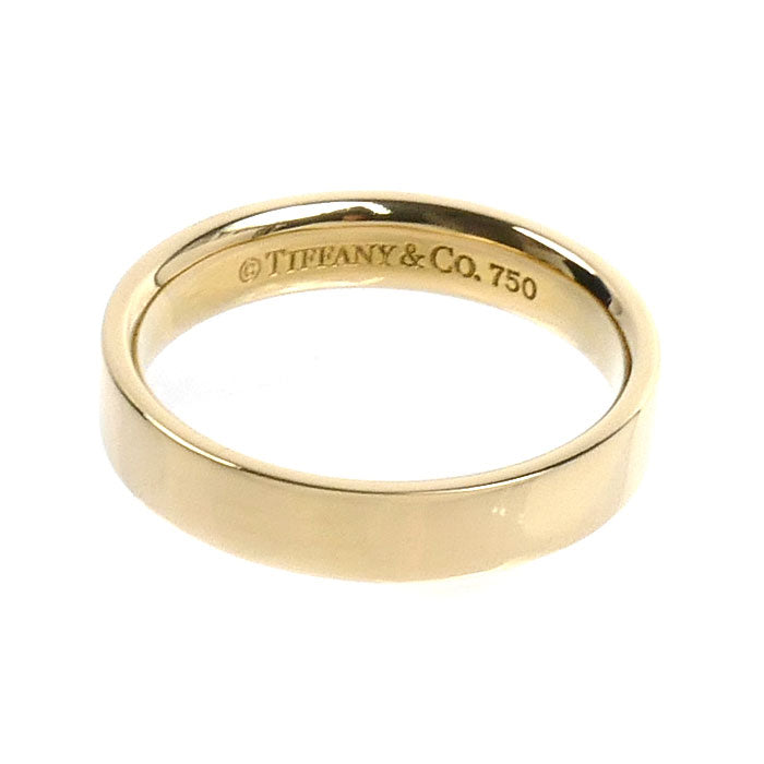 TIFFANY&Co. ティファニー K18YG イエローゴールド フラットバンド リング・指輪 15号 5.6g ユニセックス【中古】