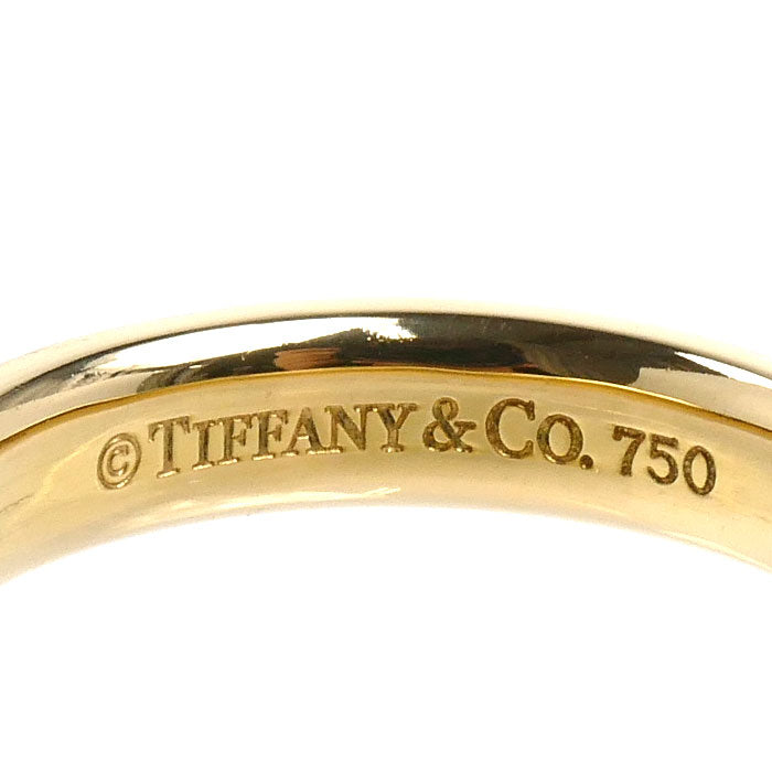 TIFFANY&Co. ティファニー K18YG イエローゴールド フラットバンド リング・指輪 15号 5.6g ユニセックス【中古】