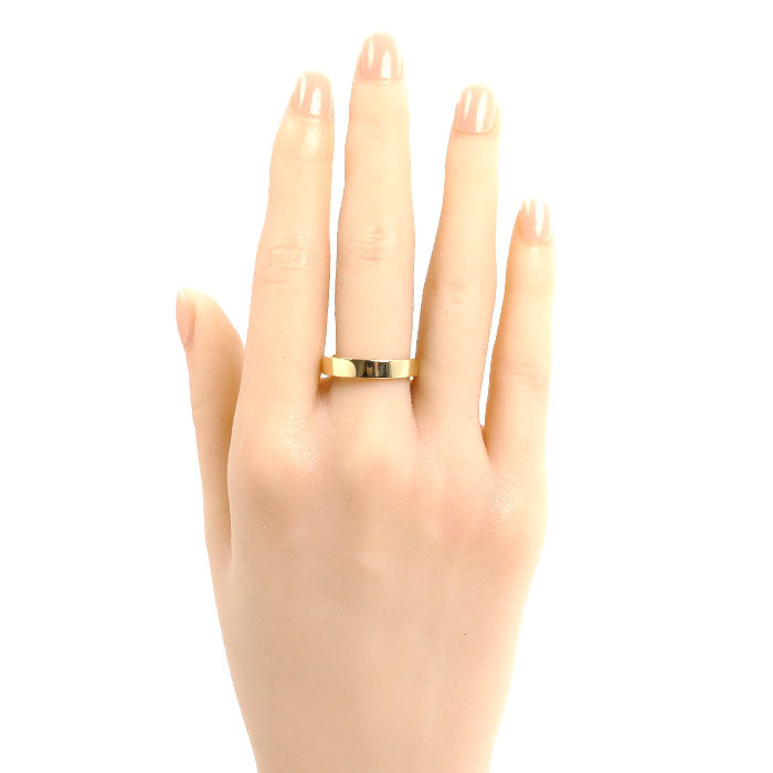 TIFFANY&Co. ティファニー K18YG イエローゴールド フラットバンド リング・指輪 15号 5.6g ユニセックス【中古】