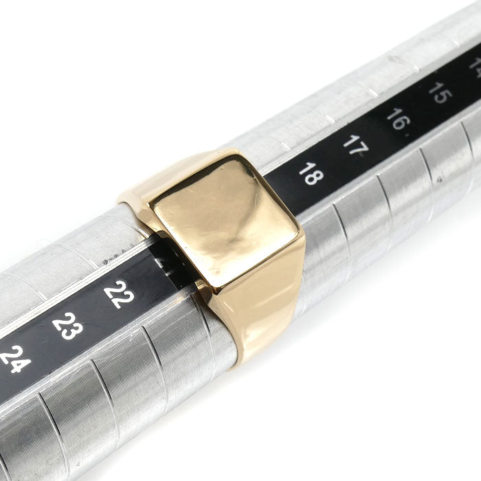 K18YG イエローゴールド 印台 リング・指輪 20号 9.1g メンズ【中古】