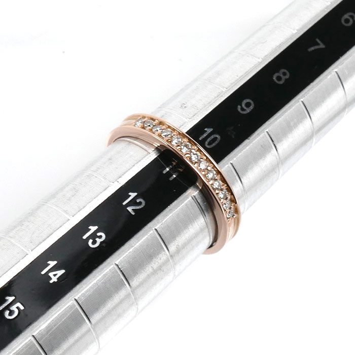 K18PG ピンクゴールド リング・指輪 ダイヤモンド0.13ct 11号 2.2g レディース【中古】