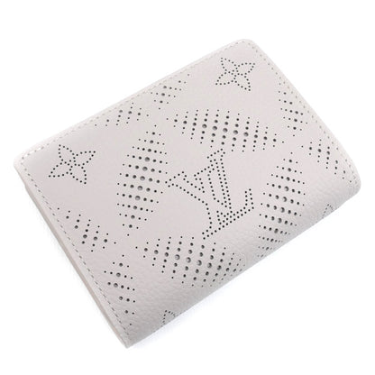 LOUIS VUITTON ルイ・ヴィトン ポルトフォイユクレア 二つ折り財布 マヒナ グレージュ/ピンク M13470 ICチップ レディース【中古】【美品】