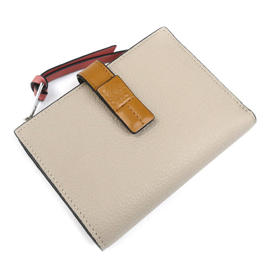 LOEWE ロエベ スリムジップ バイフォールドウォレット 二つ折り財布 ライトオーツ/ハニー C660P30X04 レディース【中古】【美品】