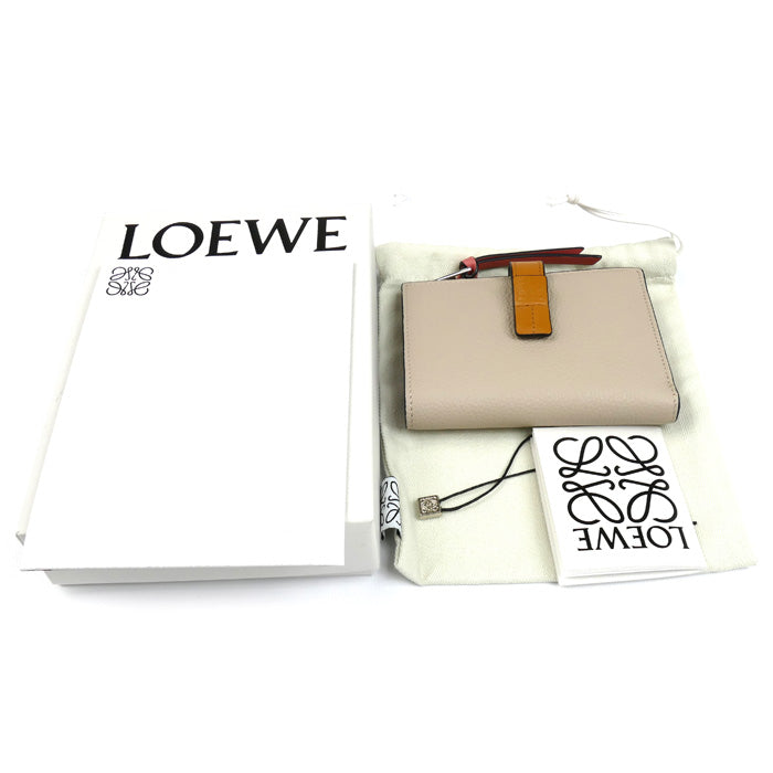 LOEWE ロエベ スリムジップ バイフォールドウォレット 二つ折り財布 ライトオーツ/ハニー C660P30X04 レディース【中古】【美品】