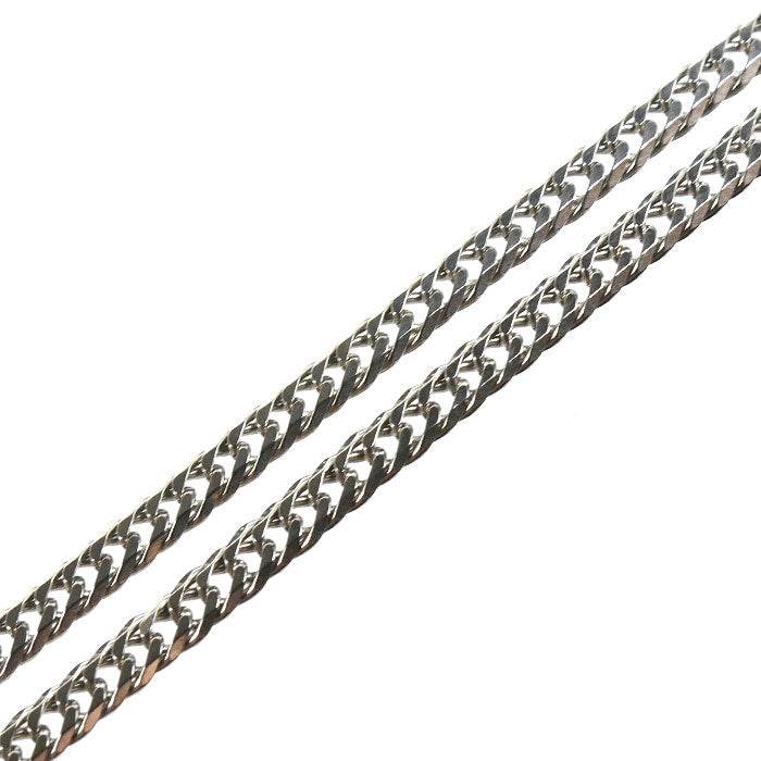 Pt850プラチナ ネックレス 喜平6面Wカット 9.9g 48cm ユニセックス【中古】