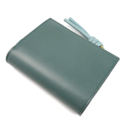 LOEWE ロエベ ノットコンパクトウォレット 二つ折り財布 ベチバー/ウォーター CEM1NCWX01 レディース【中古】