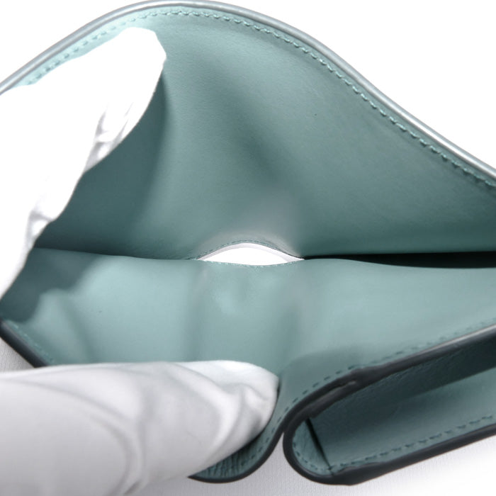 LOEWE ロエベ ノットコンパクトウォレット 二つ折り財布 ベチバー/ウォーター CEM1NCWX01 レディース【中古】