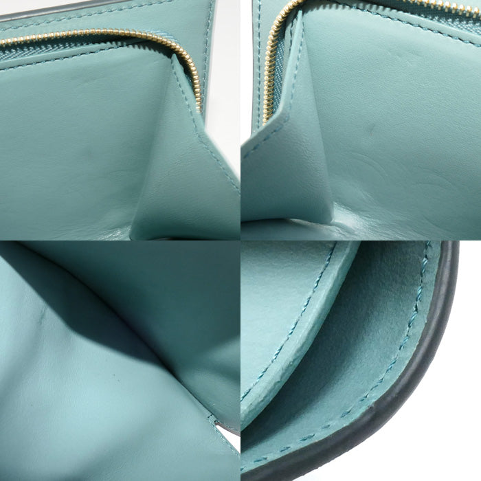 LOEWE ロエベ ノットコンパクトウォレット 二つ折り財布 ベチバー/ウォーター CEM1NCWX01 レディース【中古】