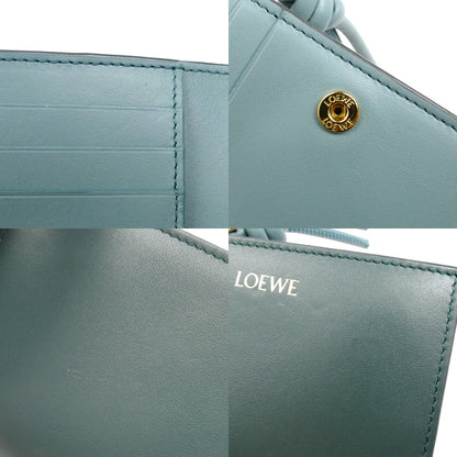 LOEWE ロエベ ノットコンパクトウォレット 二つ折り財布 ベチバー/ウォーター CEM1NCWX01 レディース【中古】