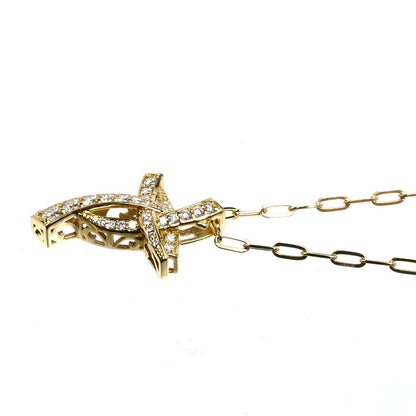 ゆきざき K18YG イエローゴールド ル・ぺティットマン スモール ネックレス ダイヤモンド0.30ct 4.6g 45cm レディース【中古】