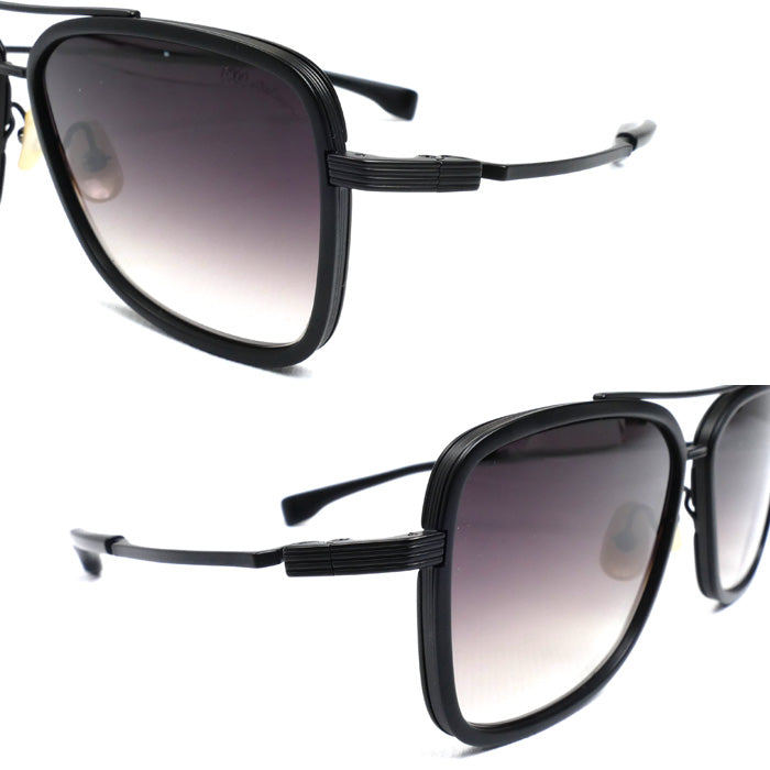 999.9 フォーナインズ フィールサン サングラス スモークブラック ブラックマット F-06M-9110 58□15 139 チタン メンズ【中古】【美品】