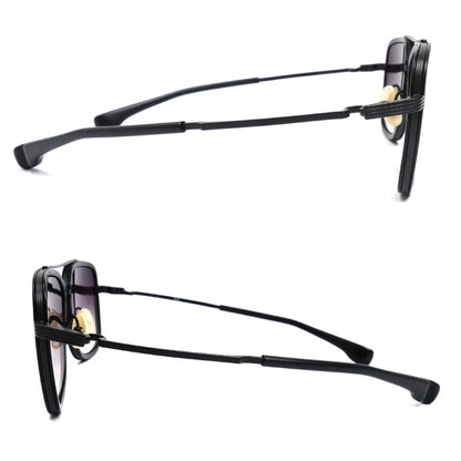 999.9 フォーナインズ フィールサン サングラス スモークブラック ブラックマット F-06M-9110 58□15 139 チタン メンズ【中古】【美品】