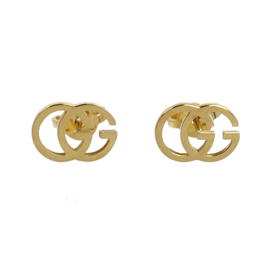 GUCCI グッチ K18YG イエローゴールド GGランニング スタッド ピアス 1.9g レディース【中古】